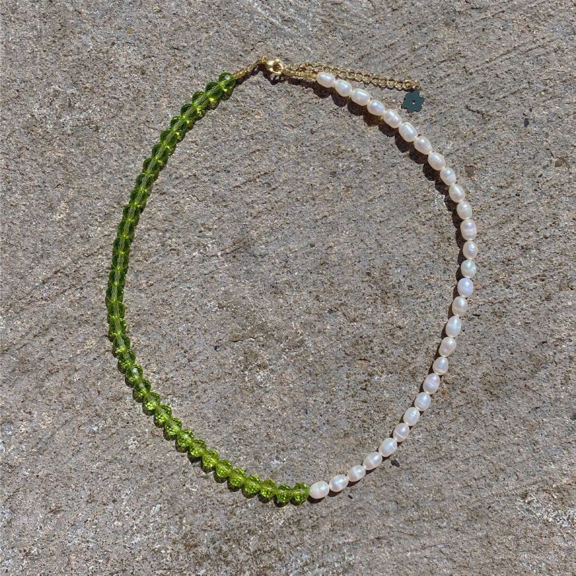 Senso koruhelmi ja swarovski choker vihreä 2866580