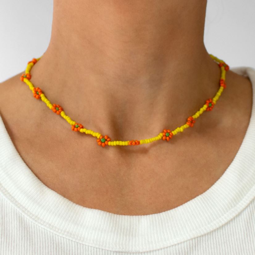 Senso korut keltainen päivänkakkara ketju choker keltainen 2866583