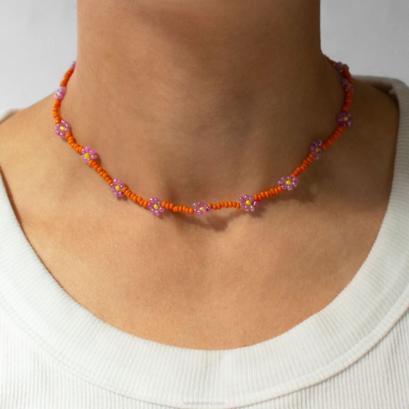 Senso korut oranssi päivänkakkara ketju choker orange 2866582